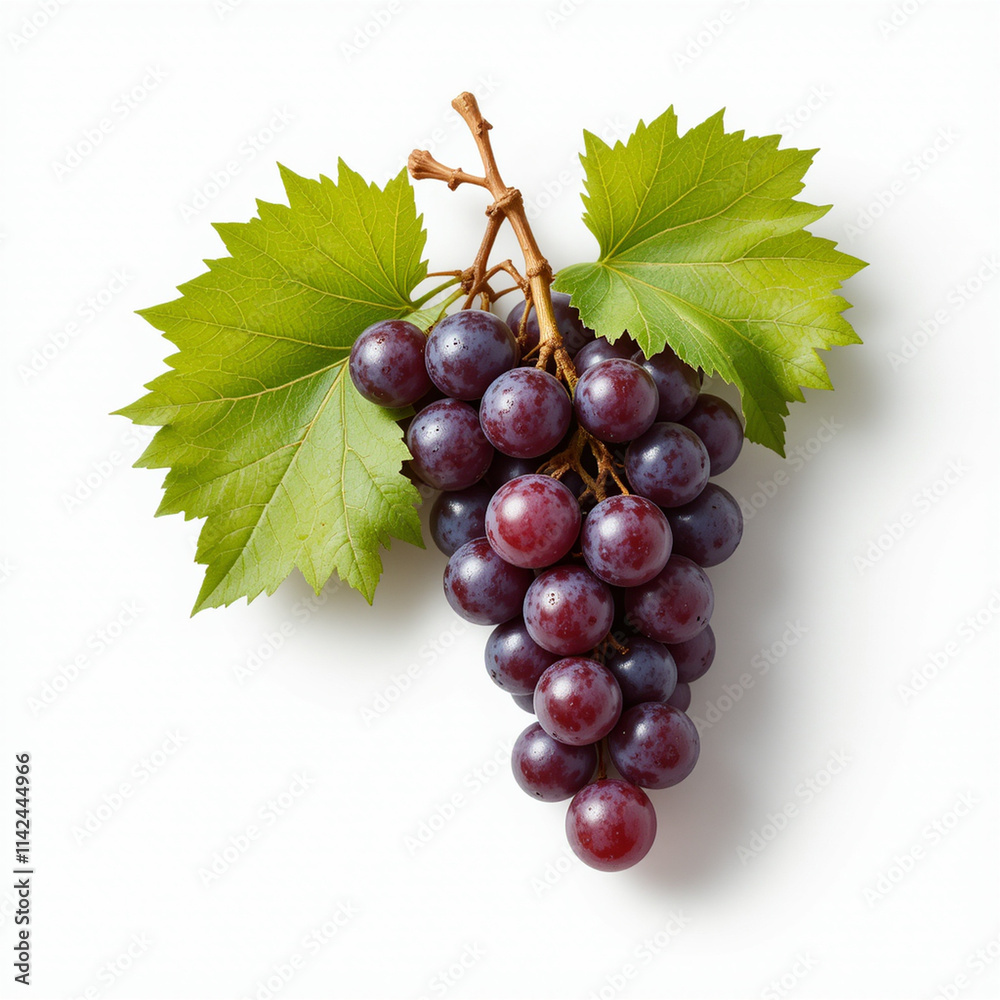 Fototapeta premium Grapes close-up on white background - fruit generation -