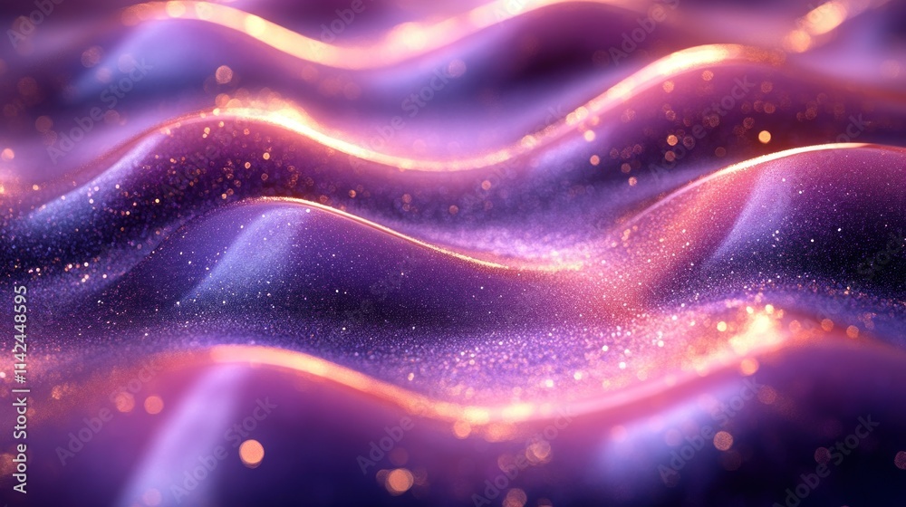 Abstract waves with shimmering effects and colors. Abstract waves with shimmering effects and colors.