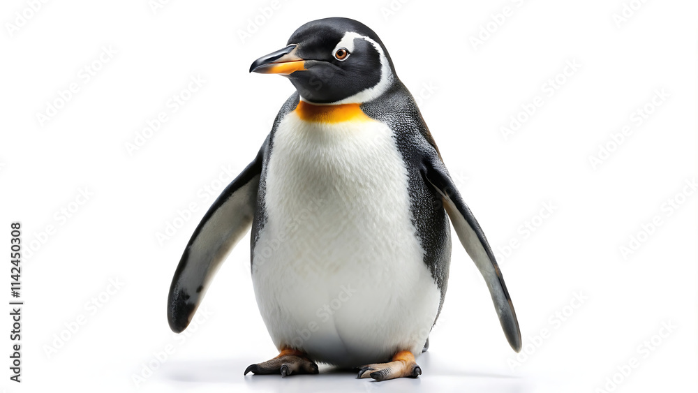 Fototapeta premium Penguin on a White Background