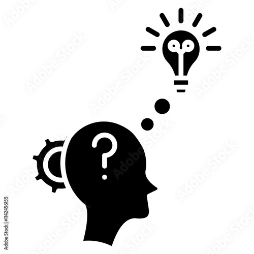 think icon element for design
