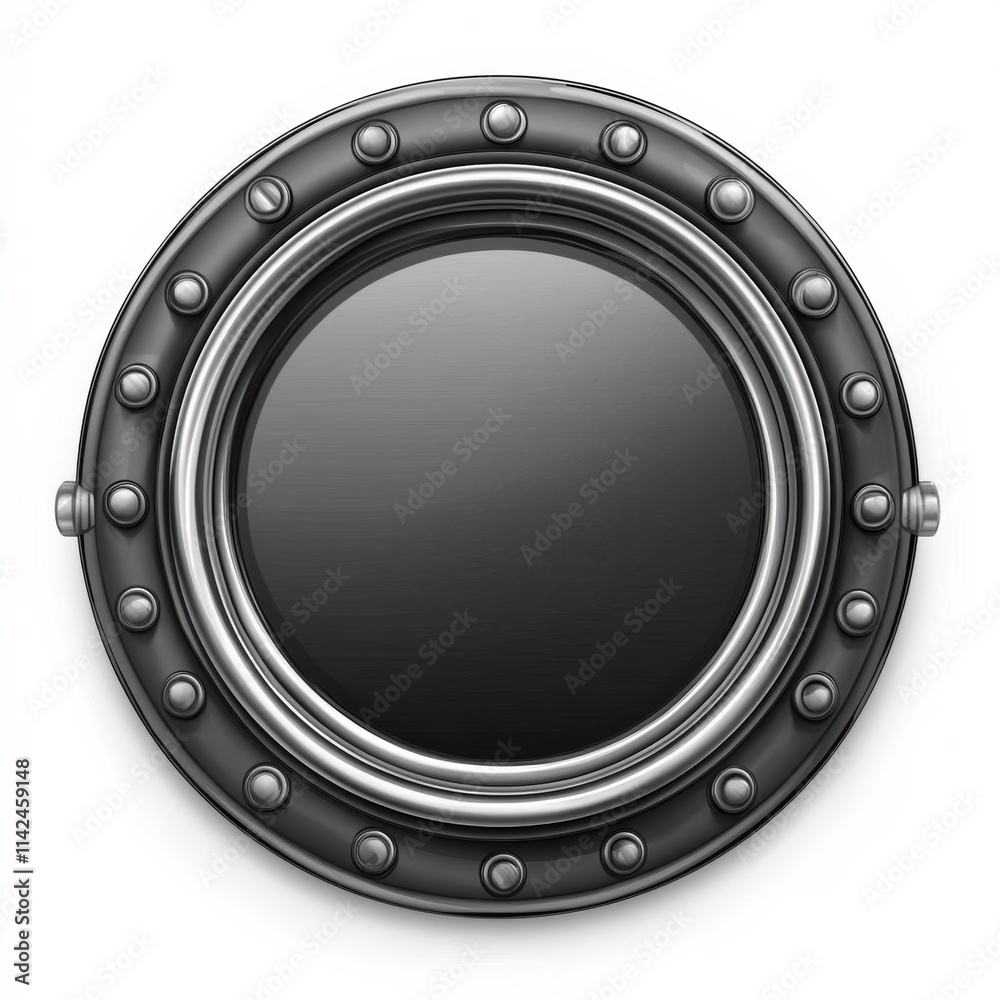 Boat round porthole seascape isolated on white, vector , isolated on white background, , copy space, copy space for text, Boat round porthole seascape isolated on white, vector , isolated on white background, , copy space, copy space for text,