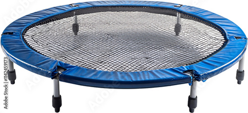 Small Blue Fitness Trampoline Indoor Exercise Equipment Home Gym photo