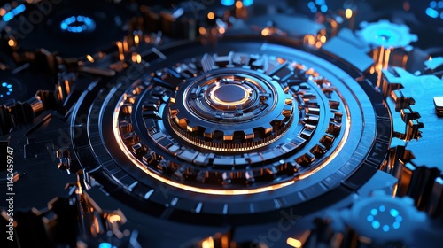 Wallpaper Mural Mesmerizing Futuristic Fractal Swirl of Luminous Neon Lights and Vibrant Digital Patterns Torontodigital.ca