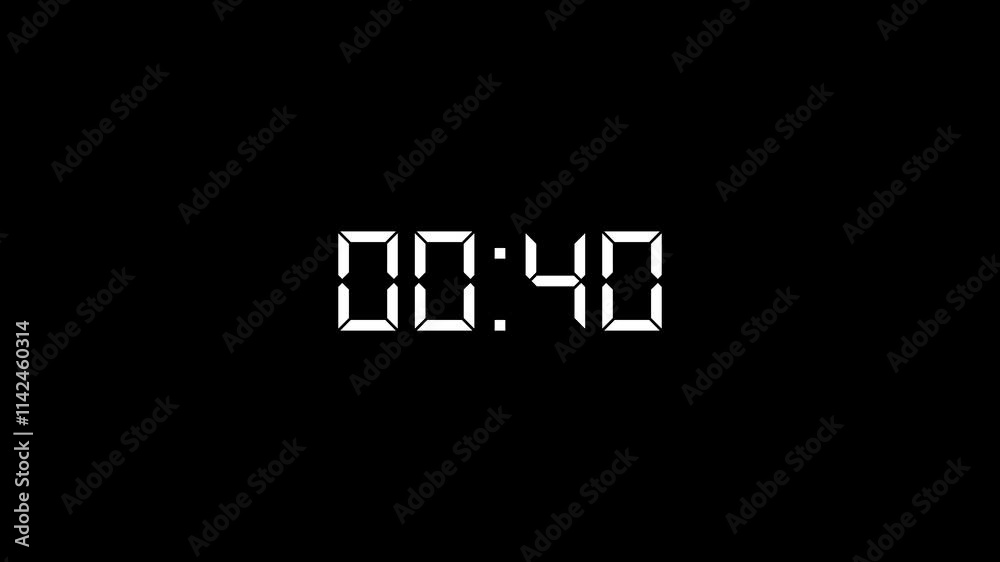 Engaging 45-Second Countdown Animation Captivating Timer Visuals for Events, Presentations, and Interactive User Designs.