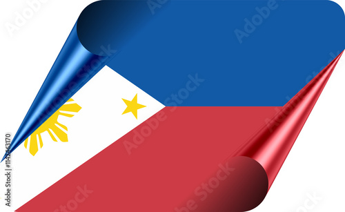 Wallpaper Mural Philippines Flag with Modern Folded Paper Effect Torontodigital.ca