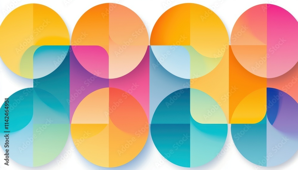 A vibrant, abstract design featuring overlapping circles in warm and cool colors, creating a modern and playful composition. A vibrant, abstract design featuring overlapping circles in warm and cool colors, creating a modern and playful composition.