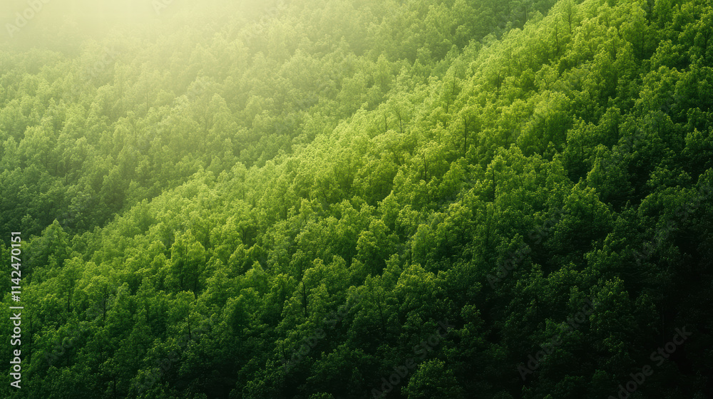 Lush green forest with vibrant foliage and serene atmosphere Lush green forest with vibrant foliage and serene atmosphere