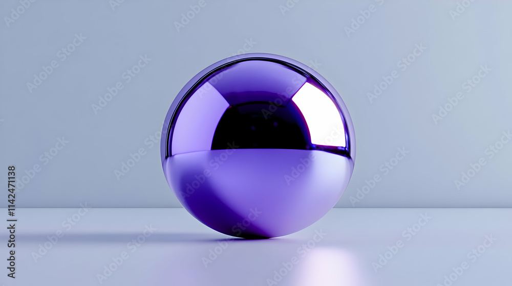 Purple 3D Egg Illustration, Shiny Sphere Purple 3D Egg Illustration, Shiny Sphere