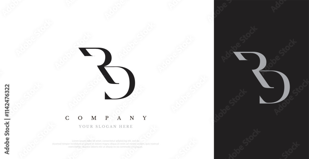 Obraz premium Initial RD Logo Design Vector
