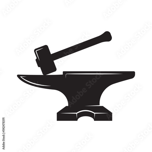 Anvil for Blacksmith Illustration Symbol Vector Logo