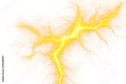 Obraz na płótnie lightnings and thunder bold yellow