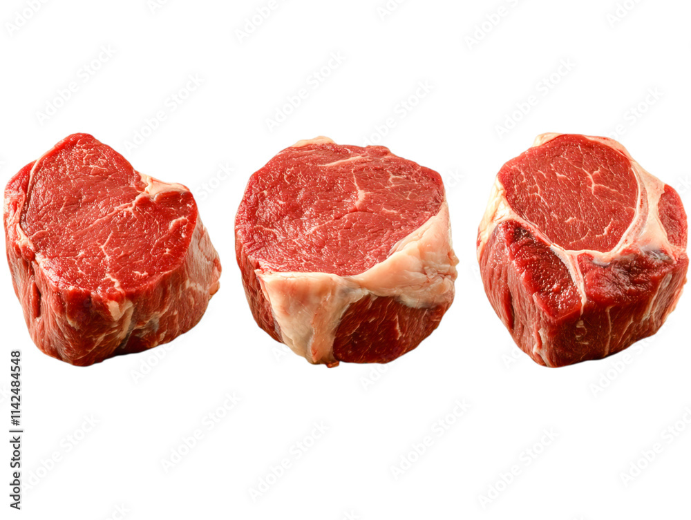 Fototapeta premium raw meat isolated on white