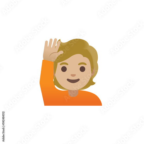 Person Raising Hand Emoji 