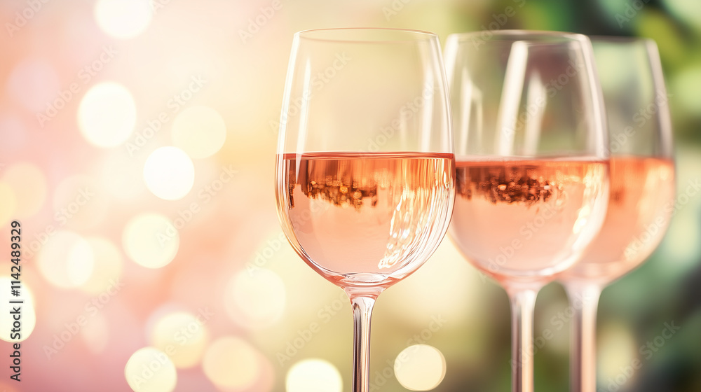 Two glasses of wine on the table Two glasses of wine on the table
