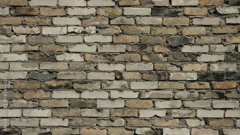 Fototapeta premium yellow and white brick wall close up