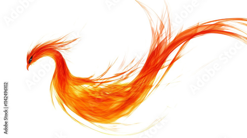 Firebird phoenix, transparent background