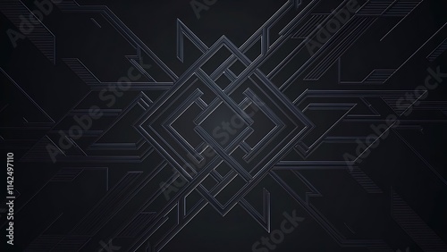 Dark geometric black abstract background elegent design pattern vector