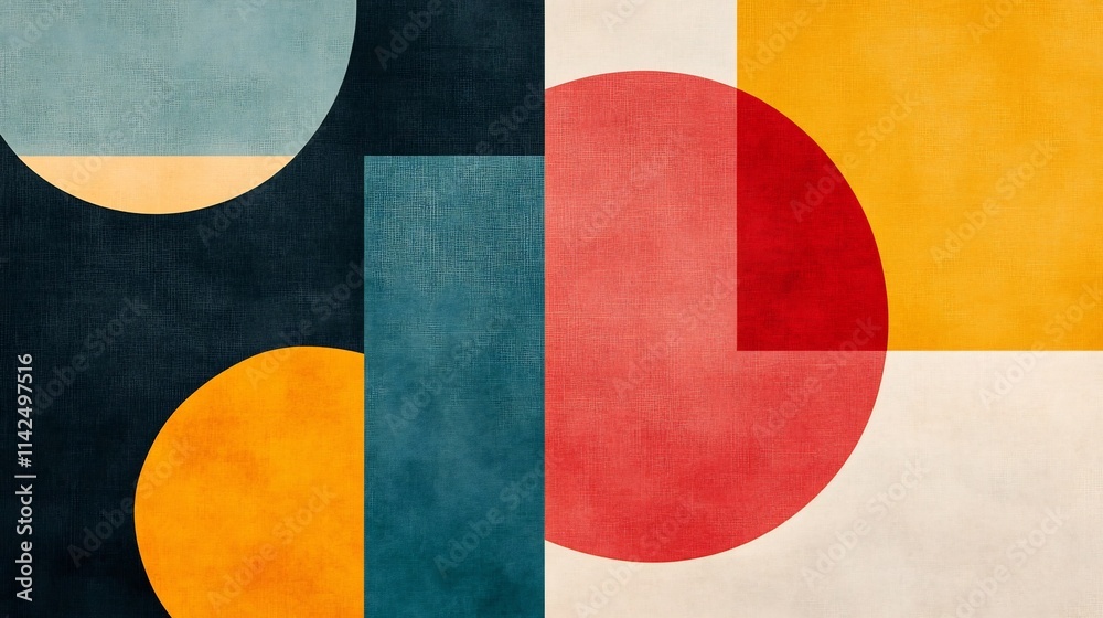 Vibrant Modern Digital Abstract with Geometric Shapes and Minimalist Composition Vibrant Modern Digital Abstract with Geometric Shapes and Minimalist Composition