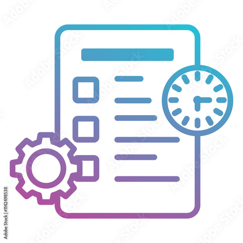 time management icon element for design