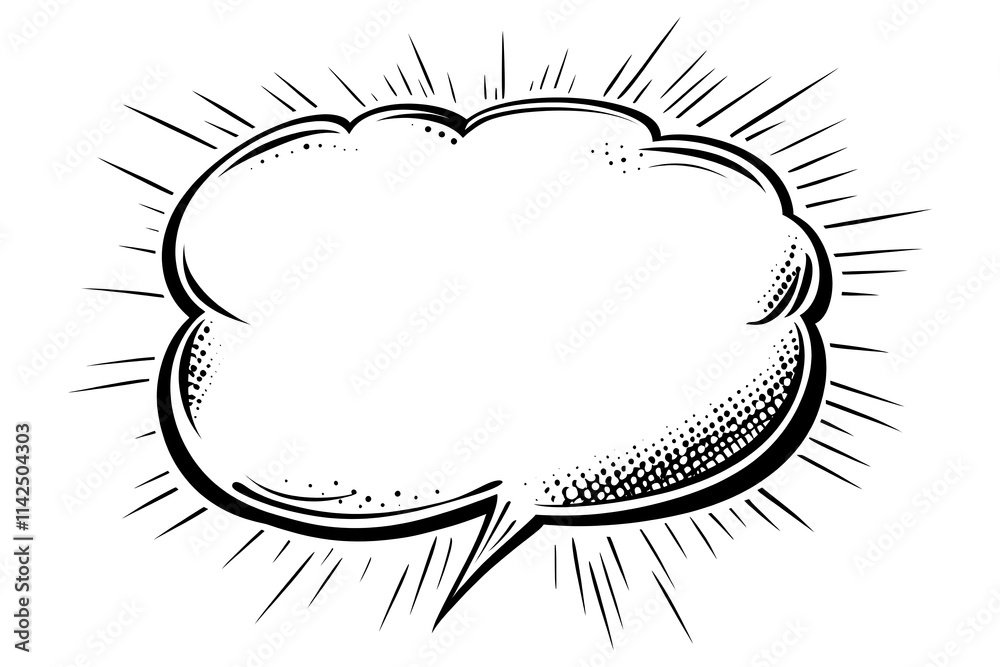 PNG Speech bubble in a comic-style art illustration cartoon. PNG Speech bubble in a comic-style art illustration cartoon.