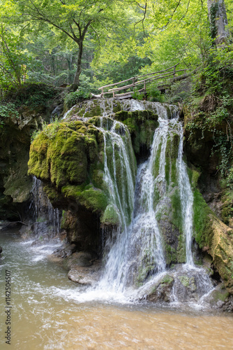 Romania Bihar Falls on a cloudy summer day