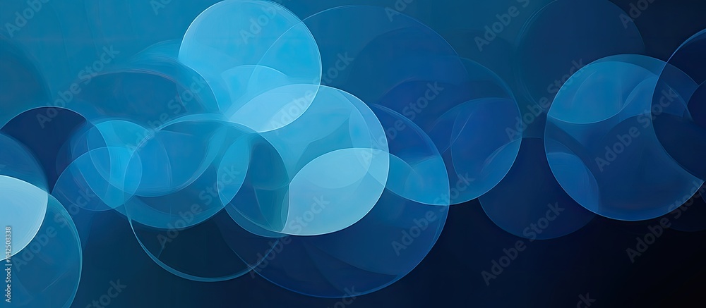 Abstract Blue Circles: A Symphony of Shapes and Hues Abstract Blue Circles: A Symphony of Shapes and Hues