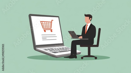 Modern Business Consultant Navigating E-Commerce Regulations