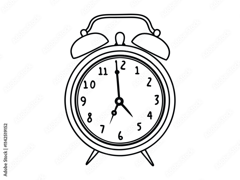 Wall Clock Line Art Silhouette Vector Wall Clock Line Art Silhouette Vector