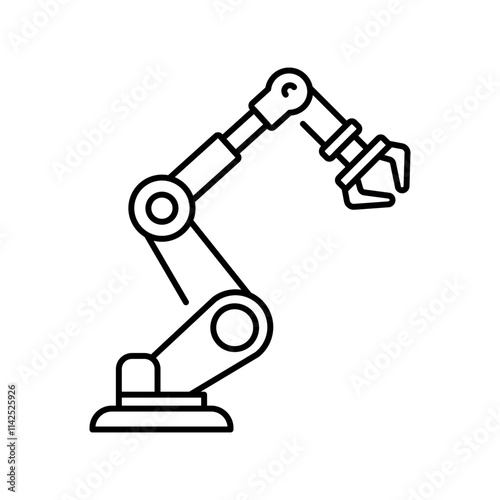 Manipulator robot line icon.