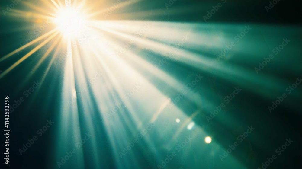 Bright Sunburst Rays in a Blue Sky Illustration with Energetic Flare and Glow Patterns Bright Sunburst Rays in a Blue Sky Illustration with Energetic Flare and Glow Patterns