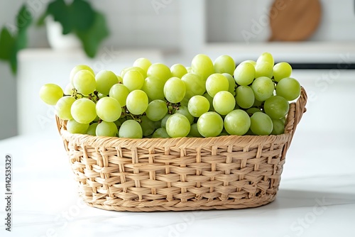 green grapes in a basket