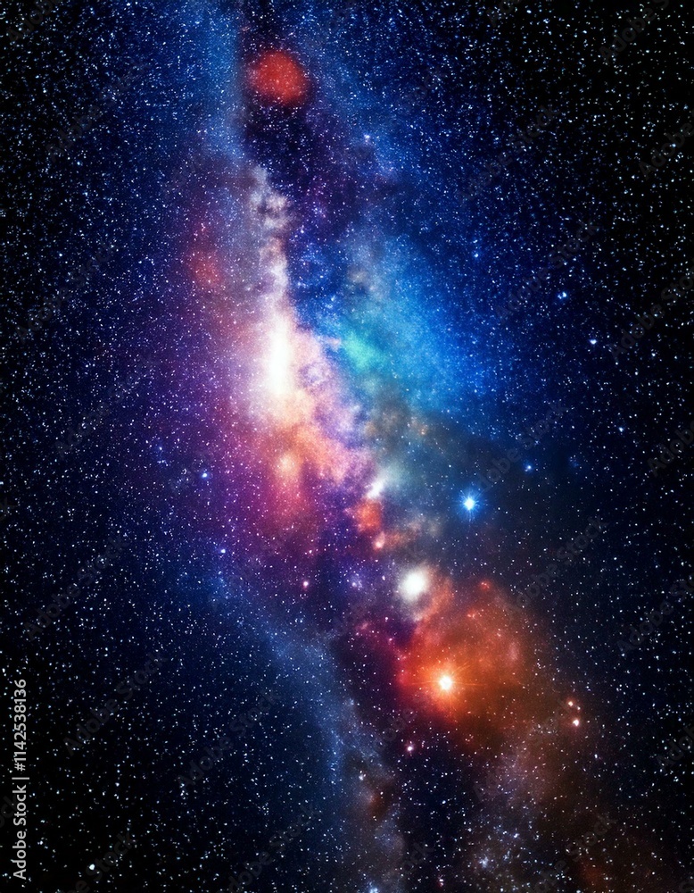 view of space with stars and gas clouds
