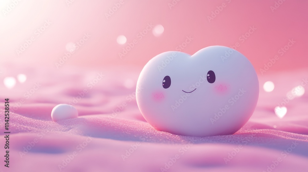 Cute 3D rendered heart shape with a simple, minimalistic design, set against a soft pink background. Perfect for romantic, love, or Valentine's Day themes with an adorable and playful vibe. Cute 3D rendered heart shape with a simple, minimalistic design, set against a soft pink background. Perfect for romantic, love, or Valentine's Day themes with an adorable and playful vibe.