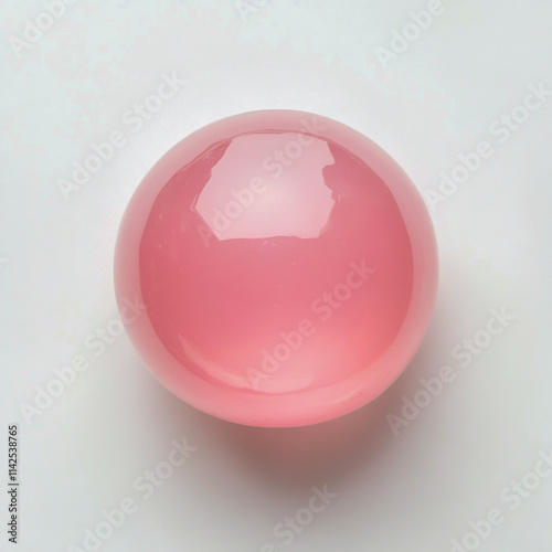 Pink bubblegum bubble isolated on white background. photo