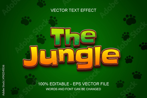 The Jungle Animal Editable Text effect