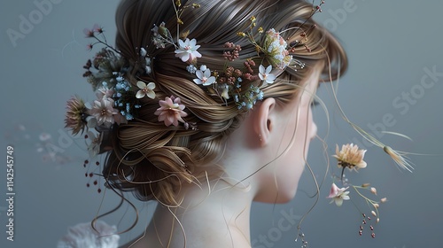 Beautiful floral hairpins adorned with intricate details and feminine charm.