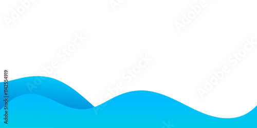 Blue abstract background with waves. Wave background vector