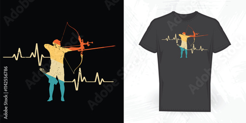  Funny Archery Lover Vintage Archery  T-shirt Design