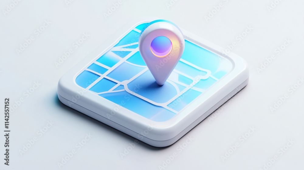 Map icon, navigation icon on the map isolated on a white background Map icon, navigation icon on the map isolated on a white background