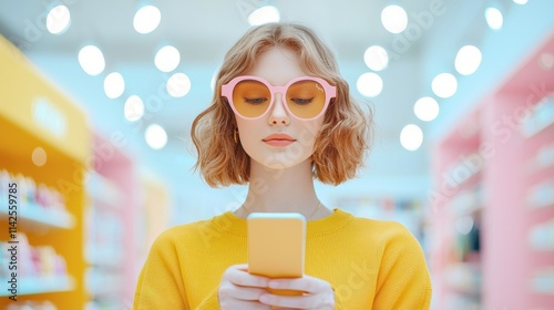 A shopper browsing personalized product recommendations on their smartphone while inside a store, highlighting AI driven personalization and targeted marketing.