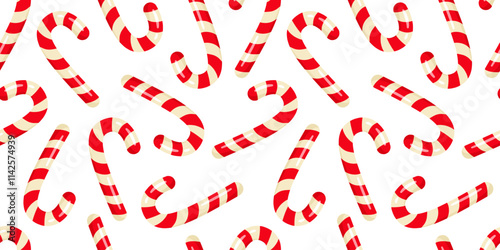 Candy Canes. Merry Christmas and Happy New Year design for wrapping paper, packaging, wallpaper, textile, fabric, notebook, greeting cards