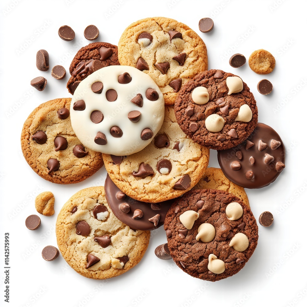 Assorted Chocolate Chip Cookies with Milk and Dark Chocolate Assorted Chocolate Chip Cookies with Milk and Dark Chocolate