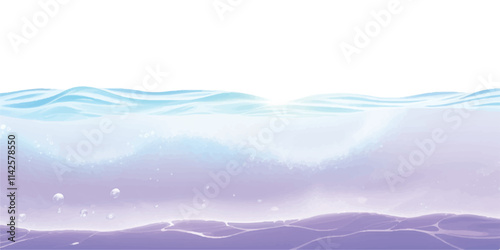 "Ocean Breeze: Purple Watercolor Waves Abstract Design: An abstract watercolor representation of ocean waves in soothing purple and white tones, ideal for serene, ocean-themed backgrounds