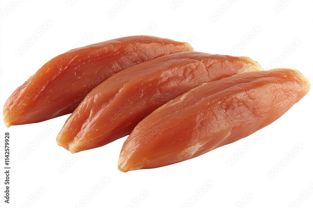 Fresh Raw Chicken Breasts on White Background for Culinary Use Fresh Raw Chicken Breasts on White Background for Culinary Use