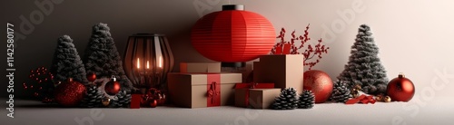 Festive Holiday Still Life:...