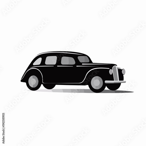 Sedan Vehicle Transport Icon Vector Illustration with Shadow for Designing Icons, Logos, Graphics