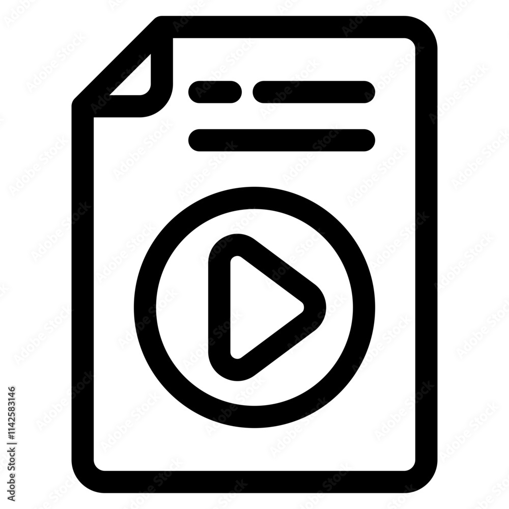 Video File Icon For Design Element Video File Icon For Design Element