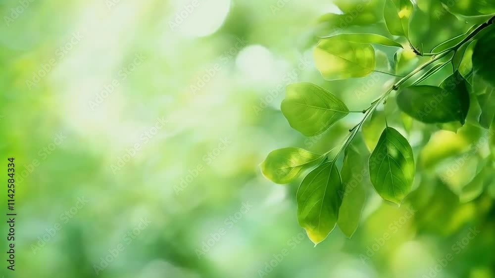 Serene Green Leaves: Abstract Nature Background Video Serene Green Leaves: Abstract Nature Background Video