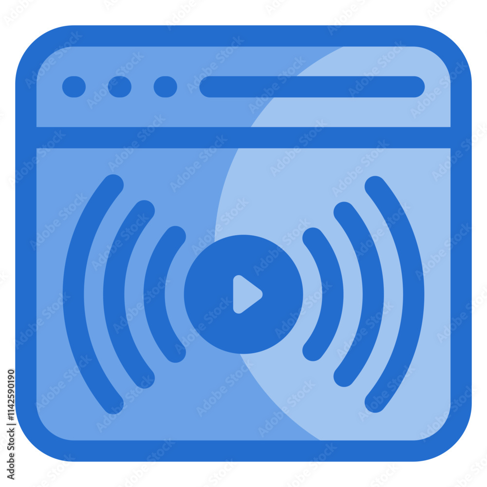 Live Stream Icon For Design Element