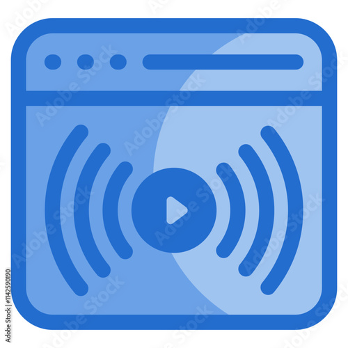 Live Stream Icon For Design Element